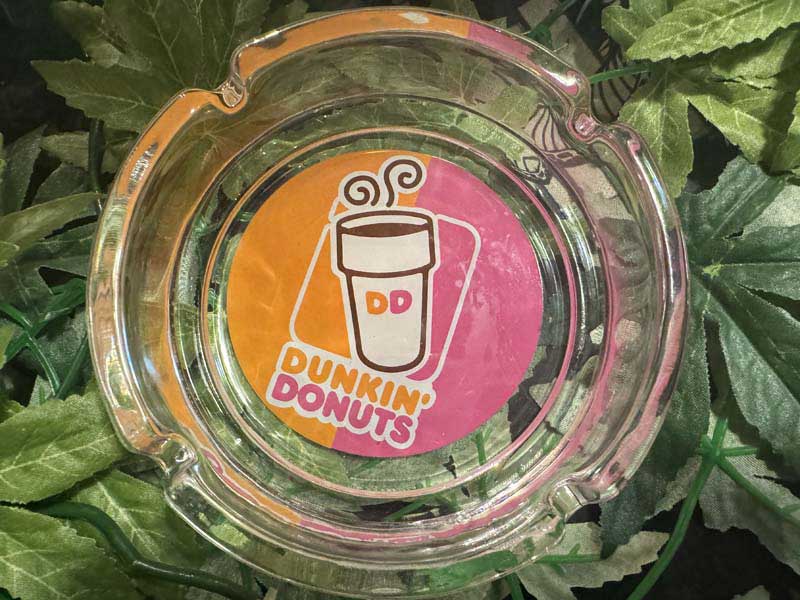 US Advertising Glass Ashtray、US企業物のガラス製の灰皿、Sunoco、Dunkin Donous