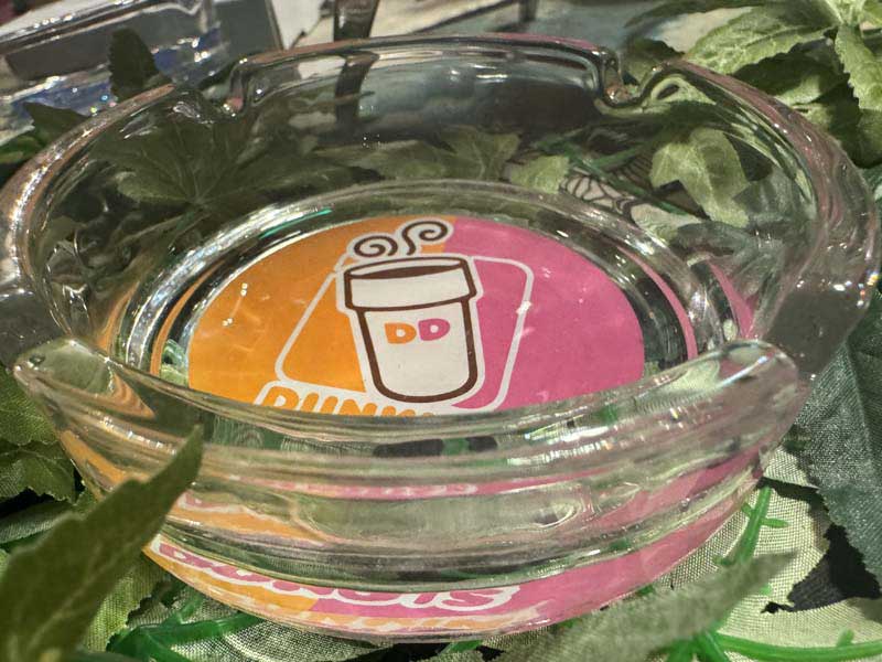 US Advertising Glass Ashtray、US企業物のガラス製の灰皿、Sunoco、Dunkin Donous
