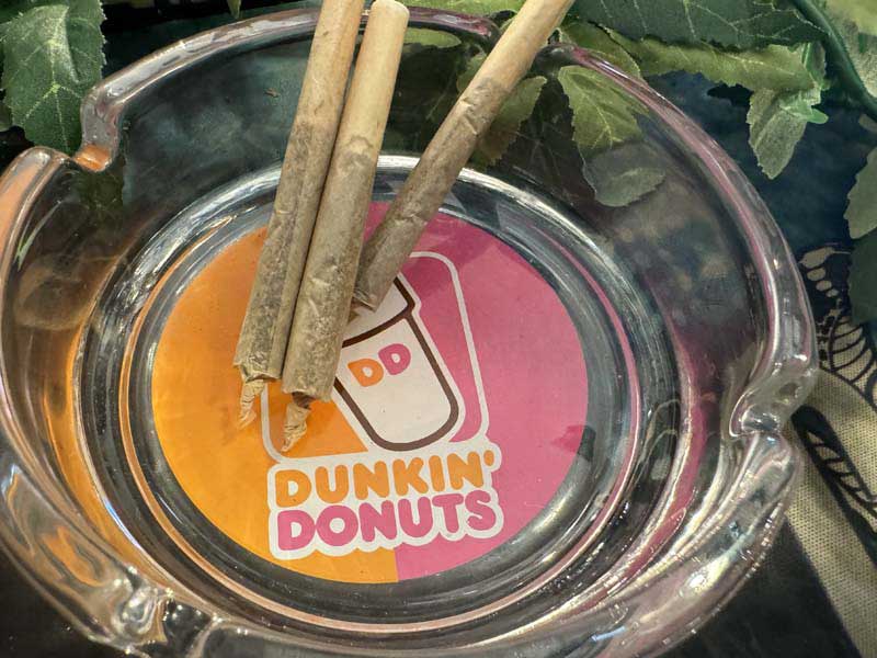 US Advertising Glass Ashtray、US企業物のガラス製の灰皿、Sunoco、Dunkin Donous