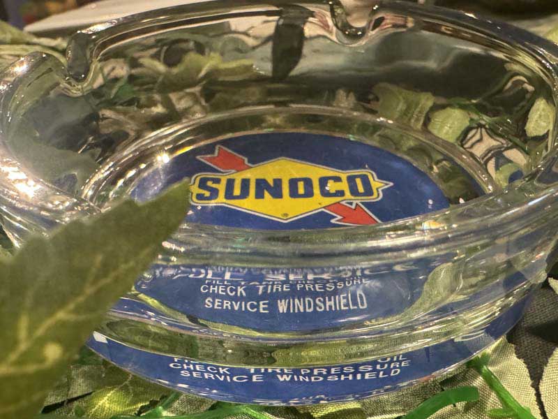 US Advertising Glass Ashtray、US企業物のガラス製の灰皿、Sunoco、Dunkin Donous