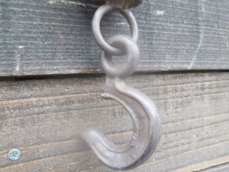新品 Spice Antique加工のTools Iron Hook、ツールズアイアン フック、重量感のあるチェーン付きフック