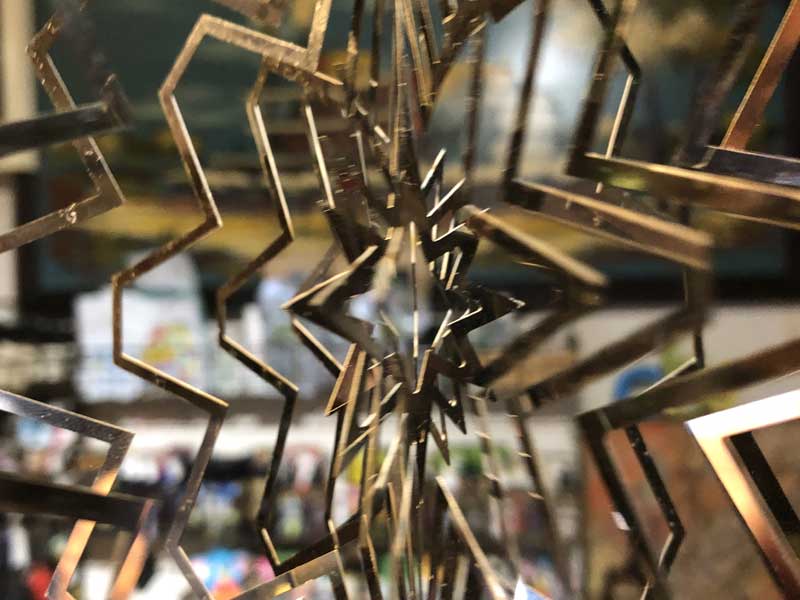 Wind Spinner 5 inch Snowflake�A���o���ʔ��Q�Ȏ��R�̌b�ݎG�݁@��̌����f�U�C���@�E�B���h�X�s�i�[