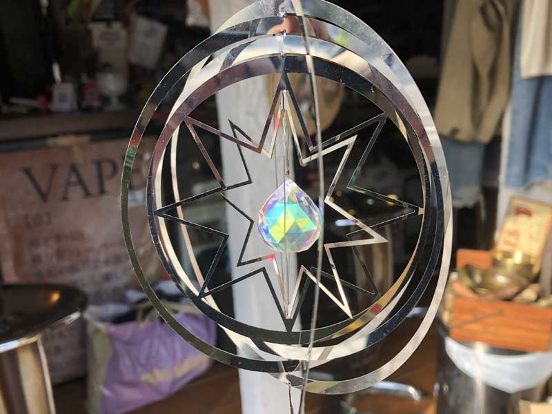 Wind Spinner 5 inch Star & Sun Catcher�ACosmo Spinner �A���o���ʔ��Q�Ȏ��R�̌b�ݎG��