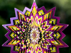 Wind Spinner 8 inch Purple Star ���o���ʔ��Q�@�� x ���F �E�B���h�X�s�i�[