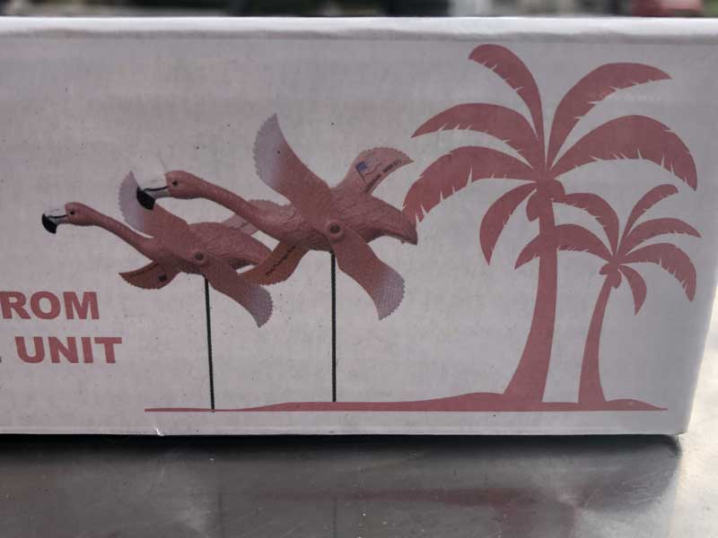 Pink Flamingos Windmill�A�s���N�t���~���S �E�C���h�~���A���ԁA2�̃Z�b�g�@���R�̌b�ݎG��