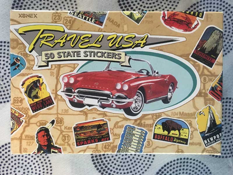 �V�i Vintage DULTON Travel USA Old States 50 Stickers �A�r���e�[�W �A�����J��50�B�� �X�e�b�J�[