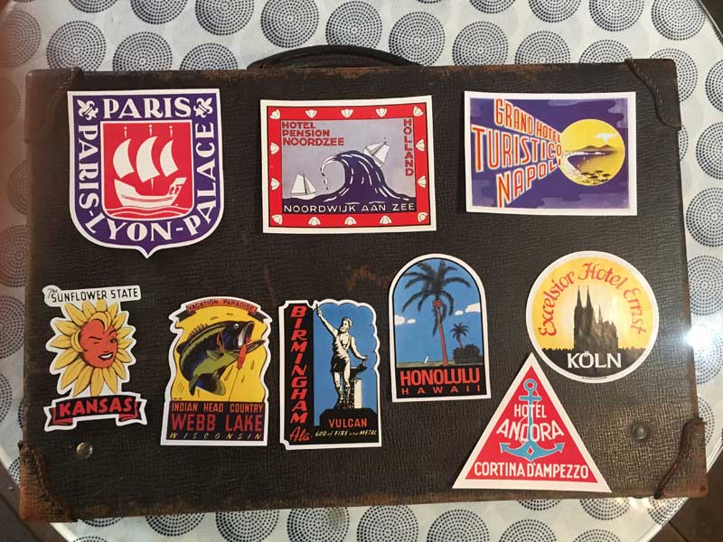 �V�i Vintage DULTON Travel USA Old States 50 Stickers �A�r���e�[�W �A�����J��50�B�� �X�e�b�J�[