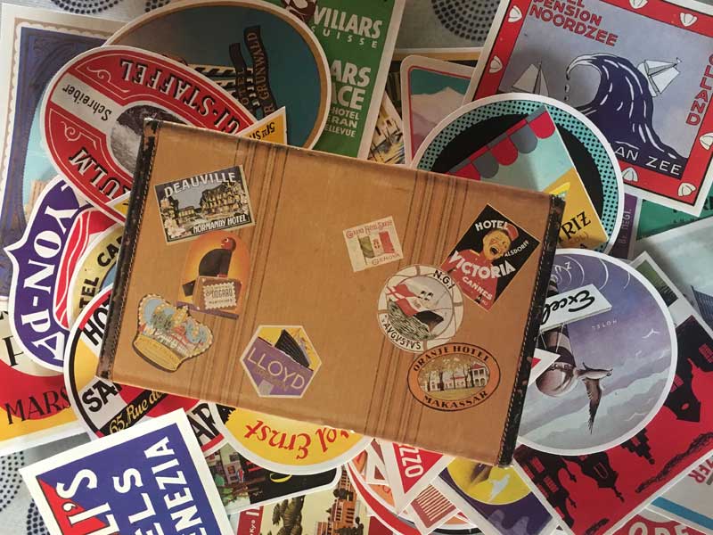 �V�iDULTON Vintage Old Hotel 50 Labels Stickers �A���E���̌Â��z�e���̃X�e�b�J�[50���Z�b�g