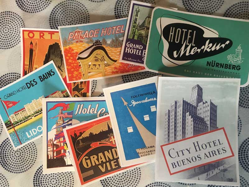 �V�iDULTON Vintage Old Hotel 50 Labels Stickers �A���E���̌Â��z�e���̃X�e�b�J�[50���Z�b�g