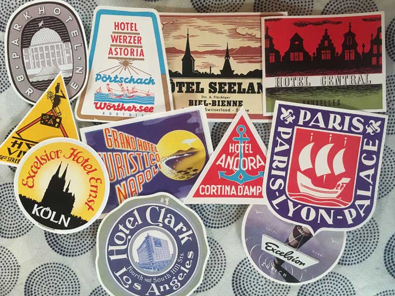 �V�iDULTON Vintage Old Hotel 50 Labels Stickers �A���E���̌Â��z�e���̃X�e�b�J�[50���Z�b�g