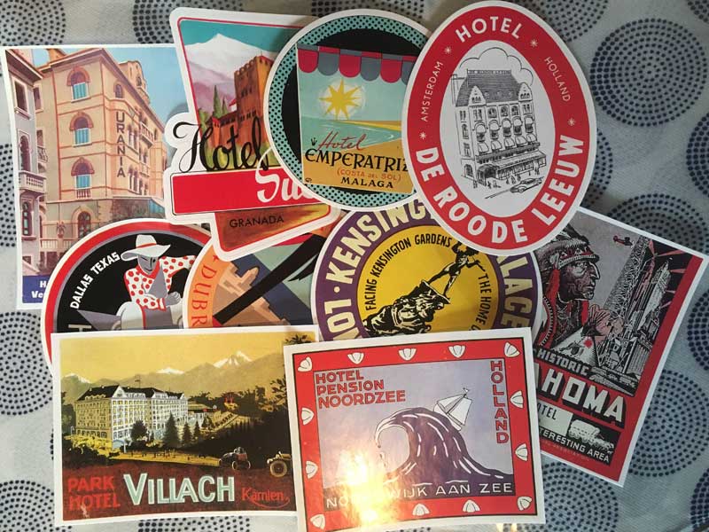 �V�iDULTON Vintage Old Hotel 50 Labels Stickers �A���E���̌Â��z�e���̃X�e�b�J�[50���Z�b�g