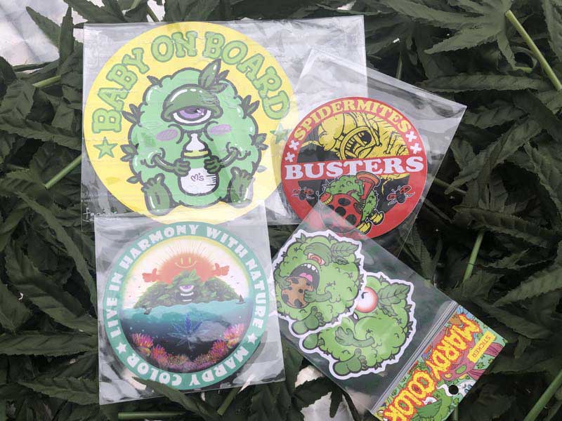 MARDY COLOR Stickers マーディカラー 大麻キャラグッズ ステッカー 
