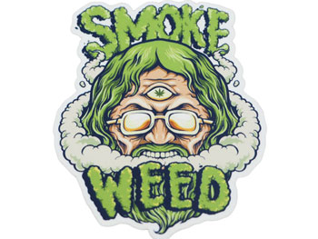 THC、Slang パロディーステッカー/Smoke Weed man