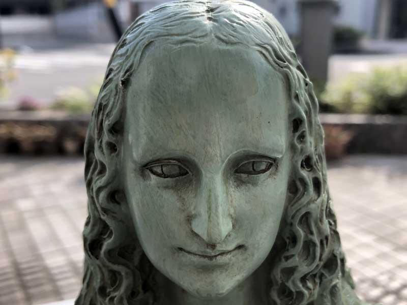 MONEY LISA Coin Bank、アンティーク加工のモナリザのパロディ マネーリザ貯金箱