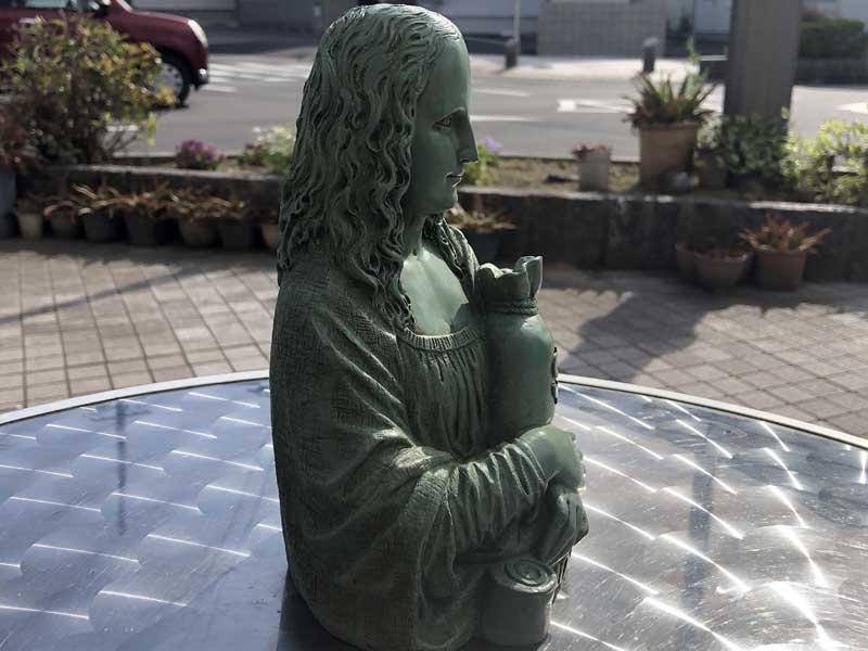 MONEY LISA Coin Bank、アンティーク加工のモナリザのパロディ マネーリザ貯金箱