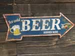 �V�i�@�A���e�B�[�N���H �u���L���̃r�[���̖��^�ŔAIce Cold Beer Served Here Arrow Sign