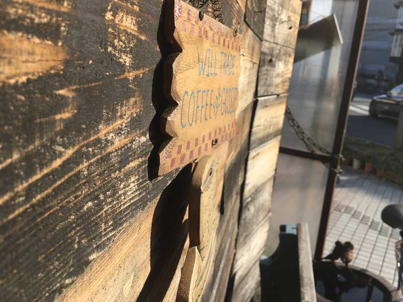 �A���e�B�[�N���H �E�b�h�� �R�[�q�[�̊ŔAWILL TRADE COFFEE FOR GOSSIP Cafe�ABar �X�ܗp�i