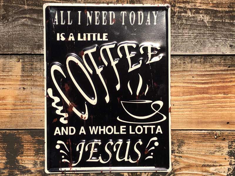 COFFEE JESUS �A���e�B�[�N���H�̃G���{�X���^���T�C���A�u���L���̊Ŕ�