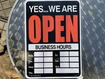 HOLLYWOOD SIGN Plastic sign/Open/Closed/Business Hours/