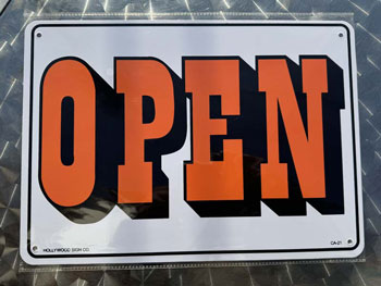 HOLLYWOOD SIGN Plastic sign/Open/Closed/Beside