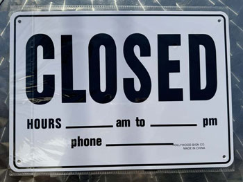 HOLLYWOOD SIGN Plastic sign/Open/Closed/Beside