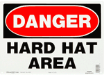 US�ESign Hillman Sign Center �A�����J�̊Ŕ@Danger Hard hat area
