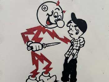 Metal sign/WARNING ELECTRIC