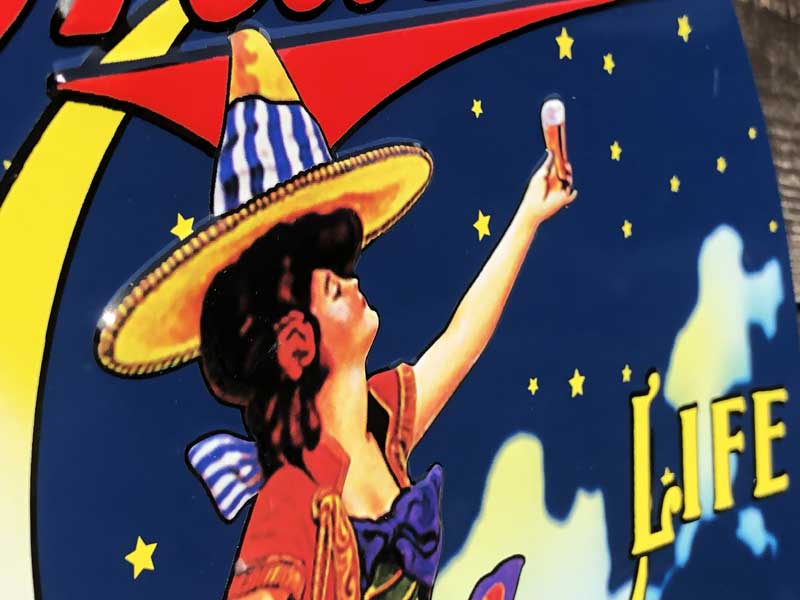 Miller High Life round metal sign�A�~���[�r�[�� ���ʊ��̂���G���{�X �u���L�T�C�� �A�Ŕ�