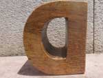 新品 Wood Letter Block アカシアの木を使用した木製のアルファベット ブロック D