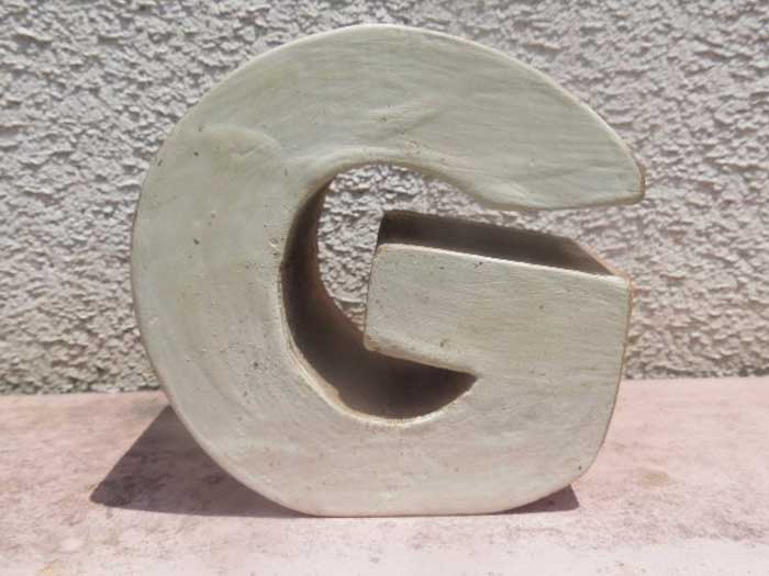 新品 Wood Letter Block アカシアの木を使用した木製のアルファベット ブロック G