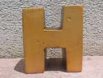 新品 Wood Block 木製のアルファベット ブロック H