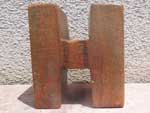 新品 Wood Letter Block アカシアの木を使用した木製のアルファベット ブロック H