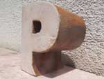 新品 Wood Letter Block アカシアの木を使用した木製のアルファベット ブロック P