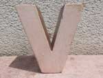 新品 Wood Block 木製のアルファベット ブロック V