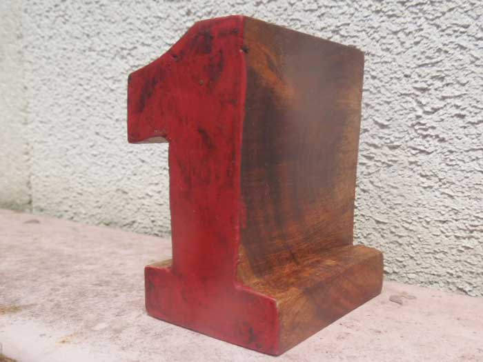 新品 Wood Number Block 木製のナンバー ブロック 1