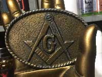 Vintage Free Mason Buckle re[W t[[\At[C\ obN