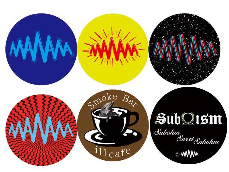 �V�i manana/Sub��ism/ill cafe/manala 32mm & 44x70mm �I���W�i�� �ʃo�b�`