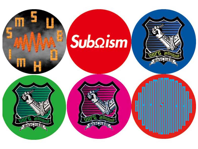 �V�i manana/Sub��ism/ill cafe/manala 32mm & 44x70mm �I���W�i�� �ʃo�b�`