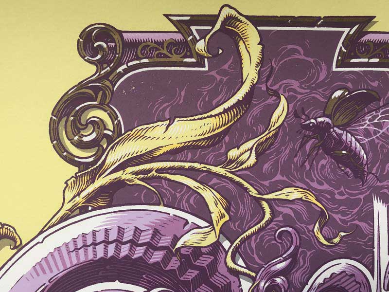 Vintage Screen-print /Aaron Horkey - Boris Roaring Silence Revue 07 直筆サイン & ナンバリング入