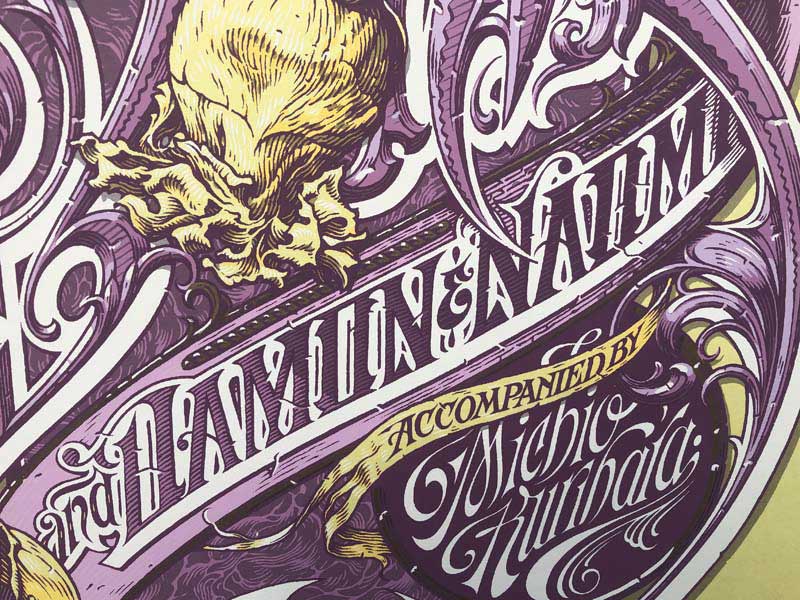 Vintage Screen-print /Aaron Horkey - Boris Roaring Silence Revue 07 直筆サイン & ナンバリング入