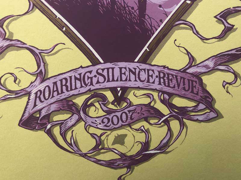 Vintage Screen-print /Aaron Horkey - Boris Roaring Silence Revue 07 直筆サイン & ナンバリング入