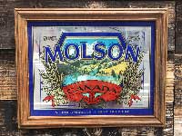 Vintage Pub Mirror MOLSON CANADA NORTH AMERIA'S OLDEST BREWERYAre[W pu~[