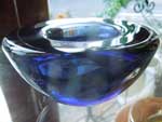 Vintage Crystal Glass Ashtray/re[W@NX^KXDM@Heavy Purple Lhz_[
