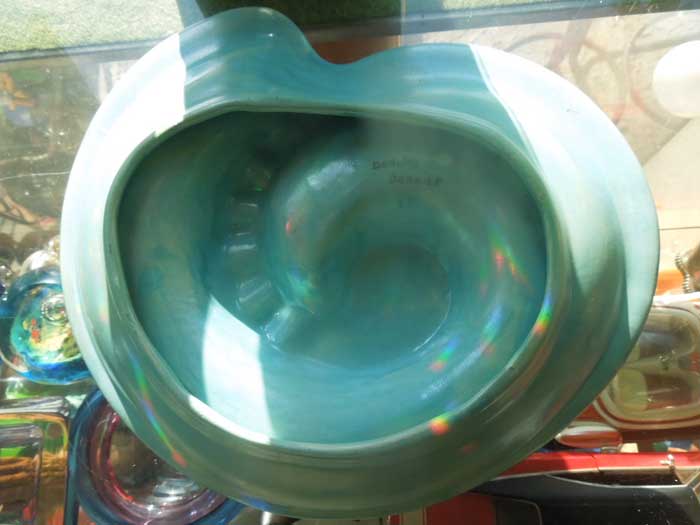 Vintage Pottery Turquoise Ashtray/re[W 퐻̃^[RCYF̊DM