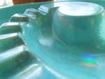 Vintage Pottery Turquoise Ashtray/re[W 퐻̃^[RCYF̊DM Big Size