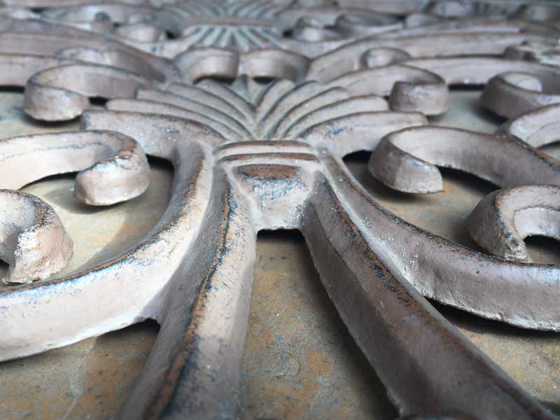 AntiqueAVintage Cast Iron Entrance matAeB[NAre[W ACǍփ}bg