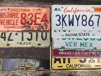 Vintage Used US Number Plate re[W AJ̃io[v[g JtHjA nC LVR