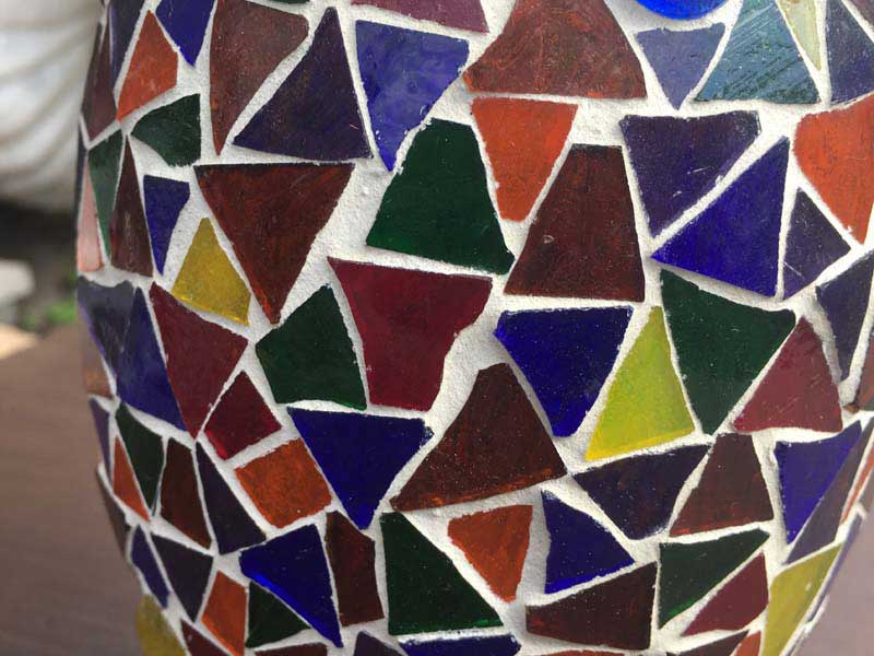 Used Stend Glass Candle Holder �X�e���h�O���X�̃L�����h���z���_�[