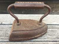 1940's Antique Used Iron Iron with handle GENEVAILL 40N nht̃ACAAC