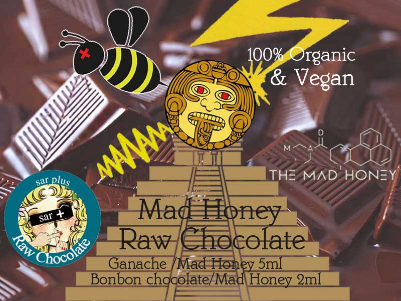 manana x sar+ 100% Organic & Vegan Mad Honey Raw ChocolateA}bhnj[[`R[g